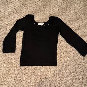 Ooh! La, La! Couture Black Top with Gem Accents - size 5